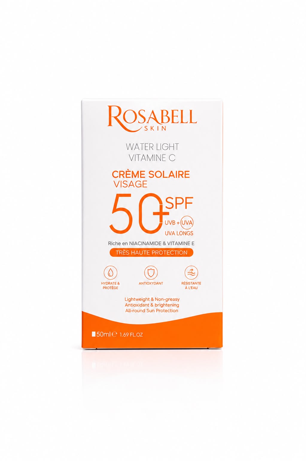Crème Solaire Visage SPF 50 — ROSABELL SKIN